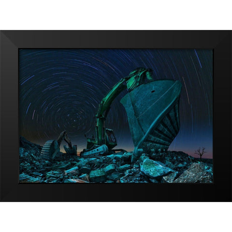Dewosmir Black Modern Wood Framed Art Print by Majkut, Peter
