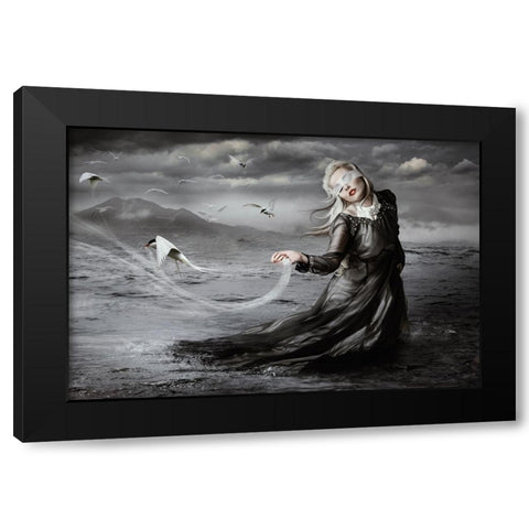 No Eye Can See The Pattern Black Modern Wood Framed Art Print with Double Matting by Allen, KT
