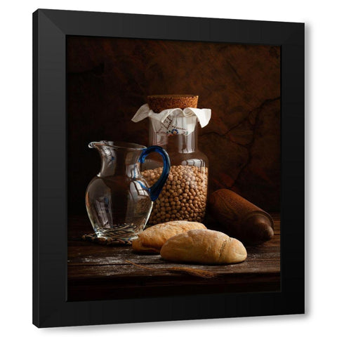The Simple Life - Italian Breads Black Modern Wood Framed Art Print with Double Matting by Laercio, Luiz