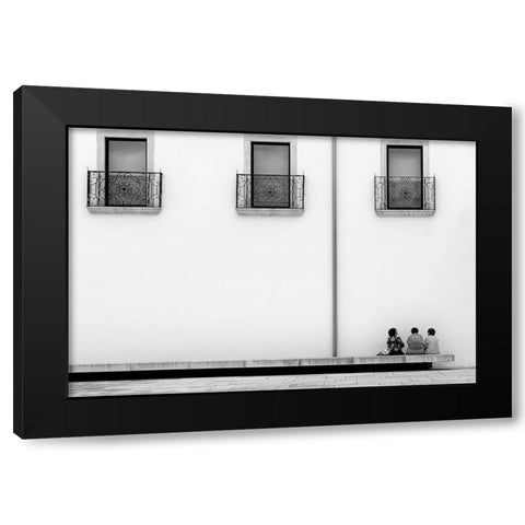 The Bond Line Black Modern Wood Framed Art Print by Correia Da, Fernando