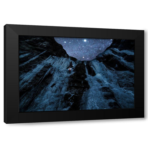 Star Climber Black Modern Wood Framed Art Print by Takanobu, Kano