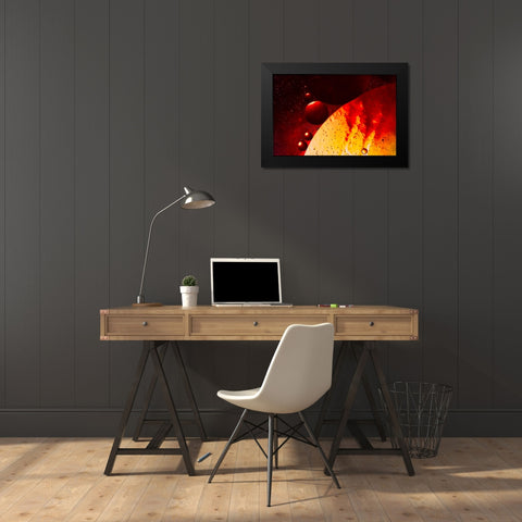Solar Radiations Black Modern Wood Framed Art Print by BRAVIN, Fabien