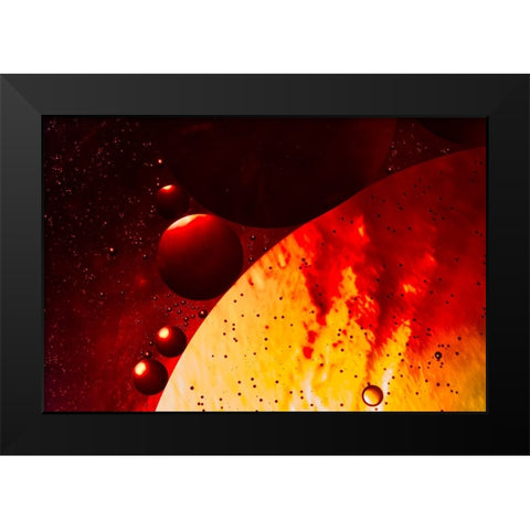 Solar Radiations Black Modern Wood Framed Art Print by BRAVIN, Fabien