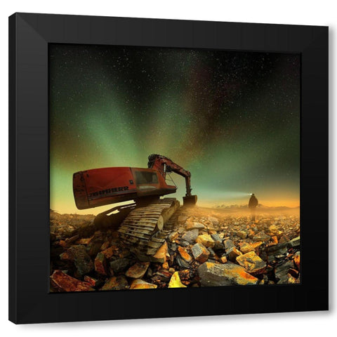 Goldherer Black Modern Wood Framed Art Print with Double Matting by Majkut, Peter