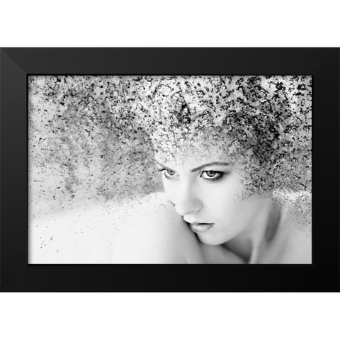 Emerging Black Modern Wood Framed Art Print by Brackstone, Mel