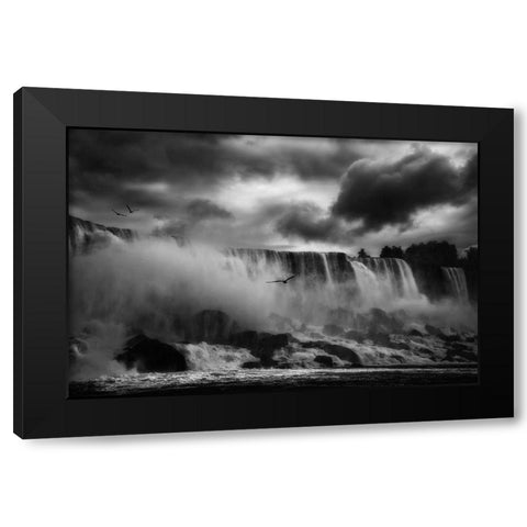 Powerful Splendor Black Modern Wood Framed Art Print with Double Matting by Depaepe, Yvette