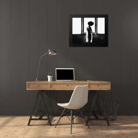 Alone Black Modern Wood Framed Art Print by Satriani, Jay