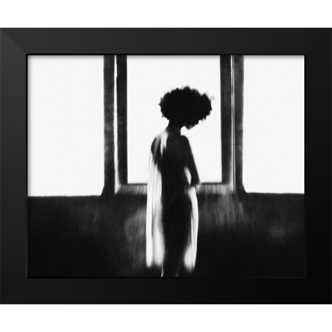 Alone Black Modern Wood Framed Art Print by Satriani, Jay