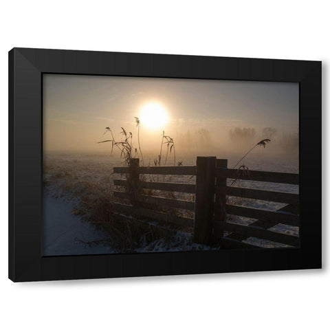 Winter Mood Black Modern Wood Framed Art Print with Double Matting by Van Zaane, Alida