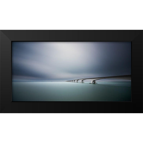 The Infinite Bridge Black Modern Wood Framed Art Print by Van Orden, Arthur