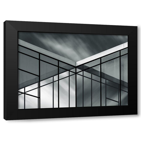 Crossing Clouds Black Modern Wood Framed Art Print by Garcia, Vladi