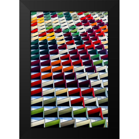 Origami Black Modern Wood Framed Art Print by Lim, Jared