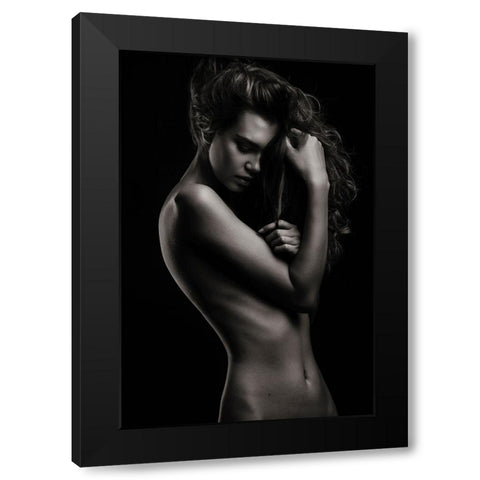 Sensual Beauty Black Modern Wood Framed Art Print with Double Matting by Krystynek MQEP, Martin