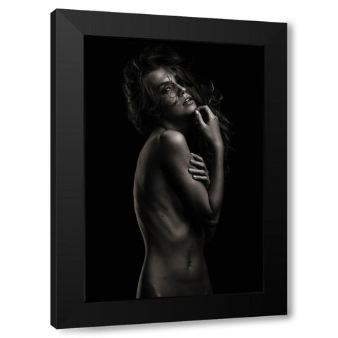 Sensual Beauty Black Modern Wood Framed Art Print with Double Matting by Krystynek MQEP, Martin