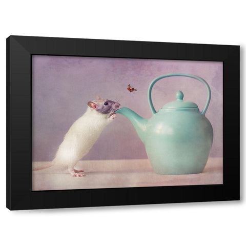 Snoozy  :) Black Modern Wood Framed Art Print with Double Matting by Van Deelen, Ellen
