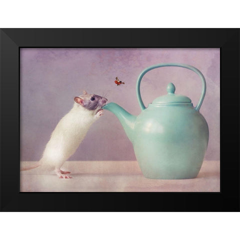 Snoozy  :) Black Modern Wood Framed Art Print by Van Deelen, Ellen