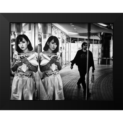 Mirror Black Modern Wood Framed Art Print by Suzuki, Tatsuo