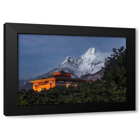 As Night Falls Black Modern Wood Framed Art Print by Wrobel, Karsten