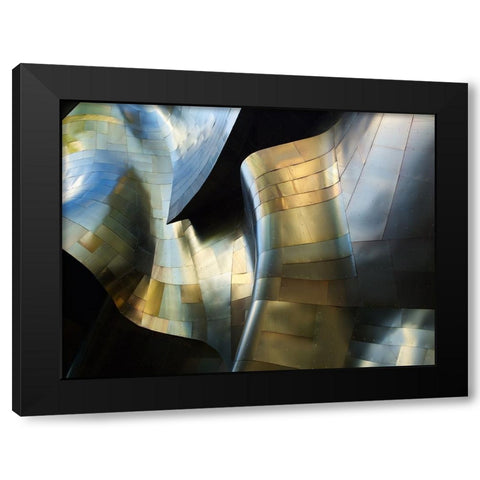 Organic Metal 3 Black Modern Wood Framed Art Print by Reams, David