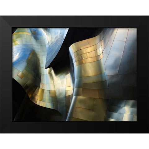 Organic Metal 3 Black Modern Wood Framed Art Print by Reams, David