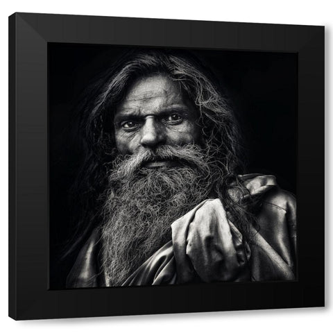 The Man From Agra Black Modern Wood Framed Art Print by Flour, Piet