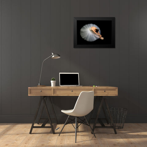 Elegance Black Modern Wood Framed Art Print by Pentony MA, Pauline