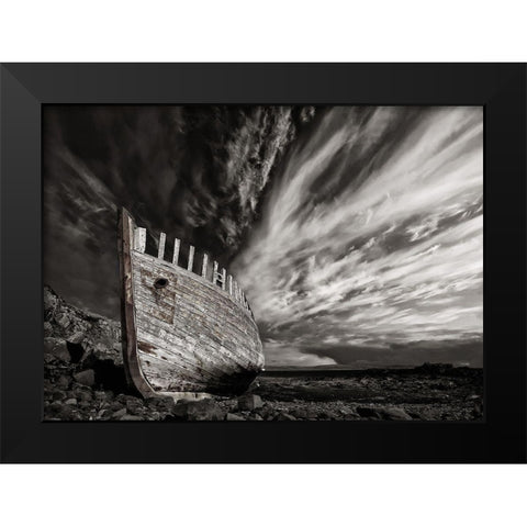 Permanent Place Black Modern Wood Framed Art Print by H. Ingibergsson, Torsteinn