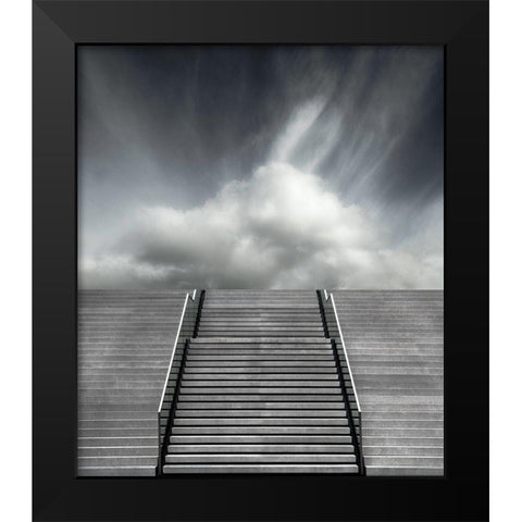 Stair Black Modern Wood Framed Art Print by Claes, Gilbert