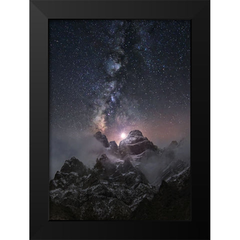 At The Edge Of The World Black Modern Wood Framed Art Print by Kaddas, Chris