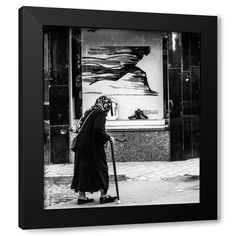 Speed A??A??Up Black Modern Wood Framed Art Print with Double Matting by Mousavi, Behnam