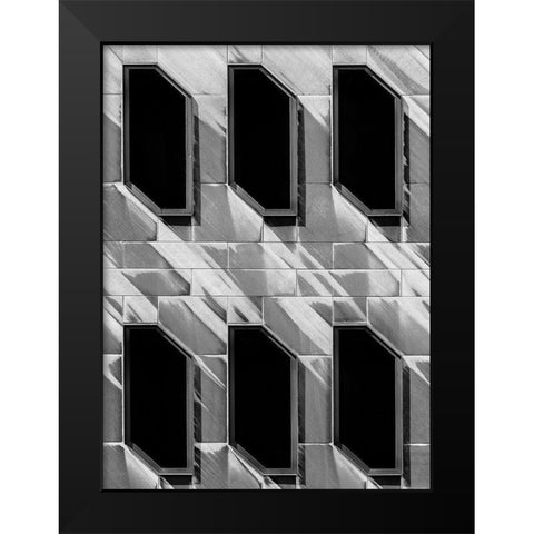 The Blind Wall Black Modern Wood Framed Art Print by Van Den, Jef