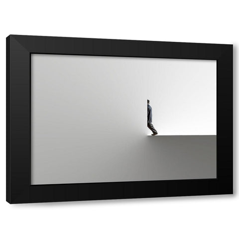 Qhiddenq Black Modern Wood Framed Art Print by Natalia