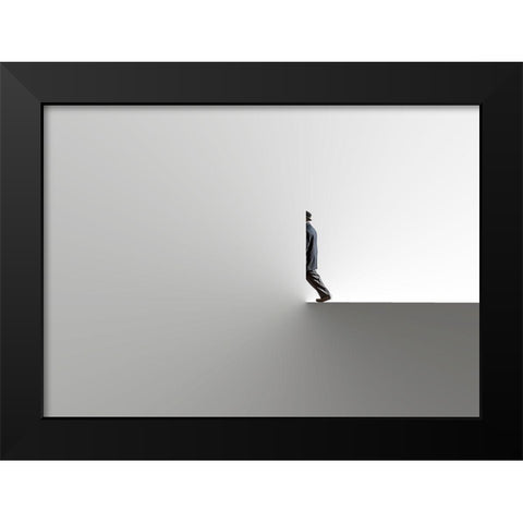 Qhiddenq Black Modern Wood Framed Art Print by Natalia