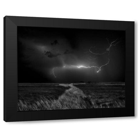 Sometimes The Sky Explodes ... Black Modern Wood Framed Art Print by Depaepe, Yvette