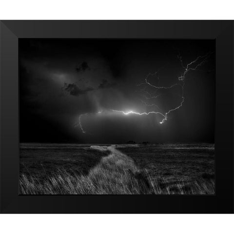 Sometimes The Sky Explodes ... Black Modern Wood Framed Art Print by Depaepe, Yvette