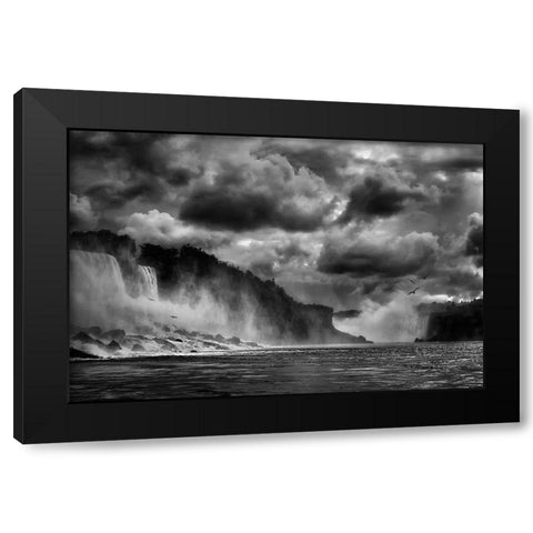 Maid Of The Mist Black Modern Wood Framed Art Print with Double Matting by Depaepe, Yvette
