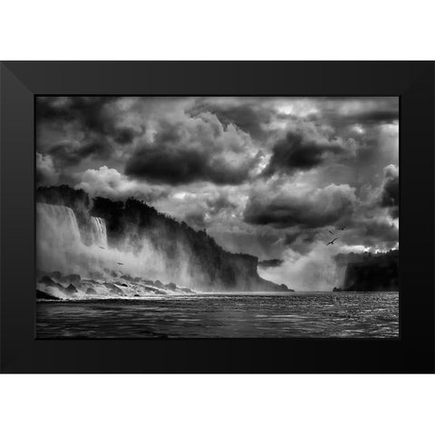Maid Of The Mist Black Modern Wood Framed Art Print by Depaepe, Yvette