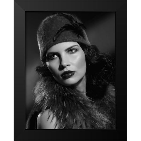 Kata Black Modern Wood Framed Art Print by Kanovits, Gabor