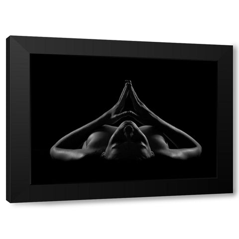Eszter Black Modern Wood Framed Art Print by Kiss, Jozef