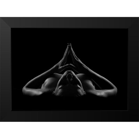 Eszter Black Modern Wood Framed Art Print by Kiss, Jozef