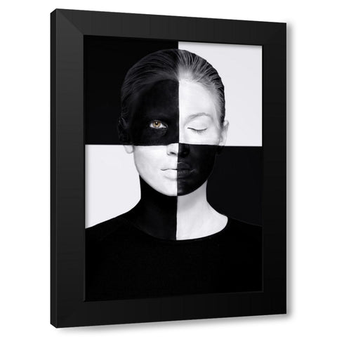 Squared Black Modern Wood Framed Art Print with Double Matting by Ghirardini, Tanja