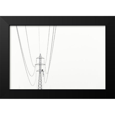 Balance Black Modern Wood Framed Art Print by Rems, Kristjan