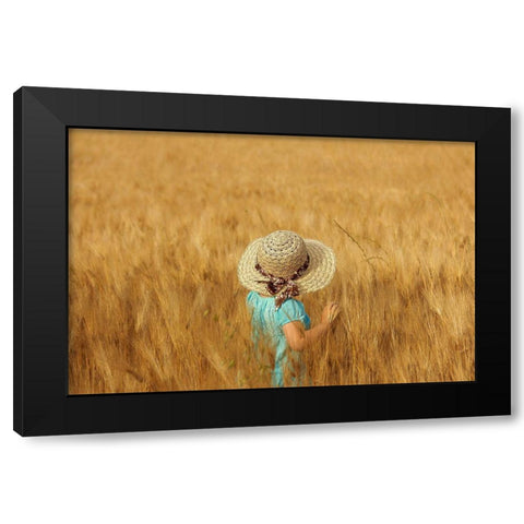 Summertime Black Modern Wood Framed Art Print with Double Matting by Fomina, Olga