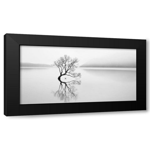 Serenity Black Modern Wood Framed Art Print with Double Matting by Jones, Neville