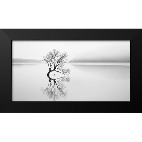 Serenity Black Modern Wood Framed Art Print by Jones, Neville