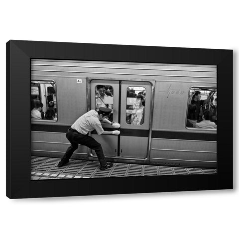I Can Not Open The Door. Black Modern Wood Framed Art Print with Double Matting by Inazio Kuesta, Joxe
