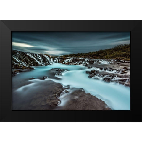 Cool Water Black Modern Wood Framed Art Print by Hoffmann, Raymond