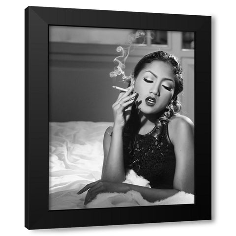 Take Me In Your Arms -Series Black Modern Wood Framed Art Print with Double Matting by Sugiarto, Yansen