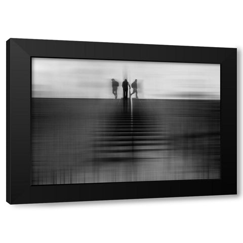 What If... Black Modern Wood Framed Art Print with Double Matting by Kuiper, Leonie