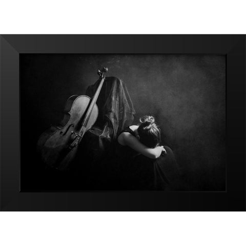 Silence Black Modern Wood Framed Art Print by Mest, Olga